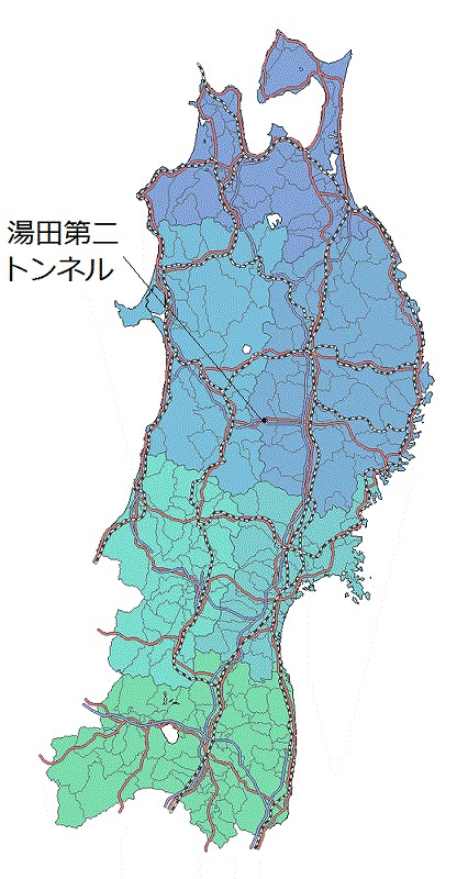 図4.3　秋田自動車道湯田第二トンネル位置図(Craft MAP).jpg